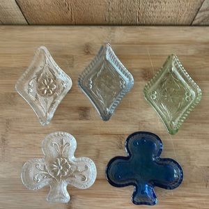 Set of 5 Indiana glass trinket dishes